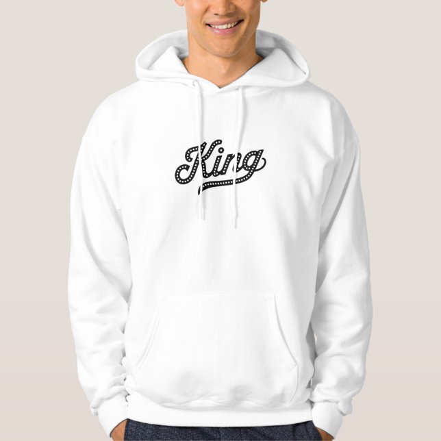 King Typography elegant Design Hoodie (Vorderseite)