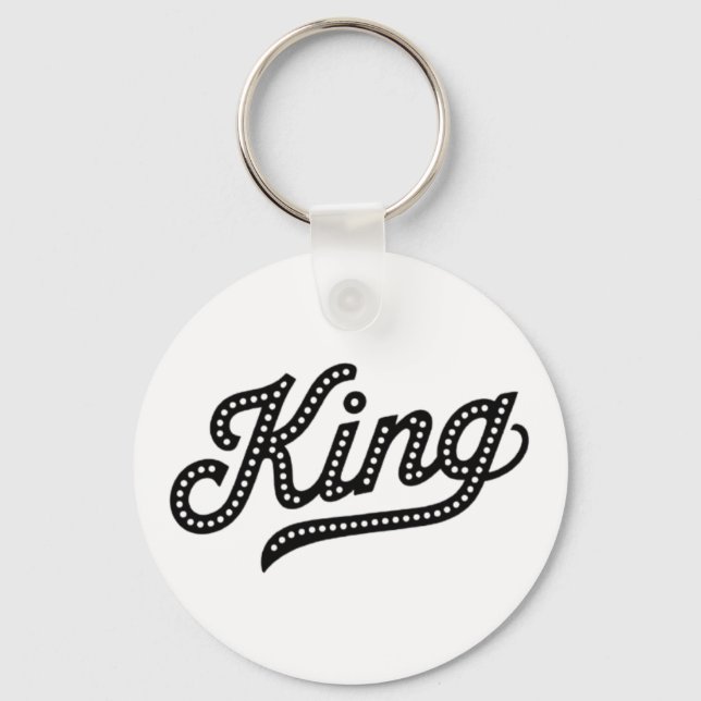 King Typography elegant Design Schlüsselanhänger (Vorderseite)