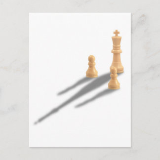 King und zwei Pawns Postkarte