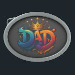 King Vater Crown Graffiti Crowned mit Liebe und St Ovale Gürtelschnalle<br><div class="desc">Er ist nicht nur ein Vater - er ist der KÖNIG deines Herzens! Feiern Sie seine Liebe,  Kraft & endlose Unterstützung mit diesem kühnen Graffiti-Krontee. Das perfekte Geschenk für den coolststen Vater,  der je am Vatertag,  seinem Geburtstag,  oder nur weil er es verdient hat. #KingDad - Gürtelschnalle</div>