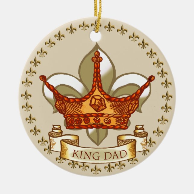 King Vater Royal Crown Keramik Ornament (Vorne)