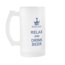 King Vater Spaß Relax und trinken Bier blauen Bier