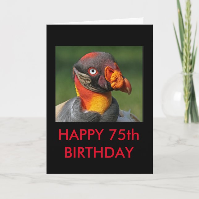 King Vulture - Happy 75. Geburtstag Karte (Vorderseite)