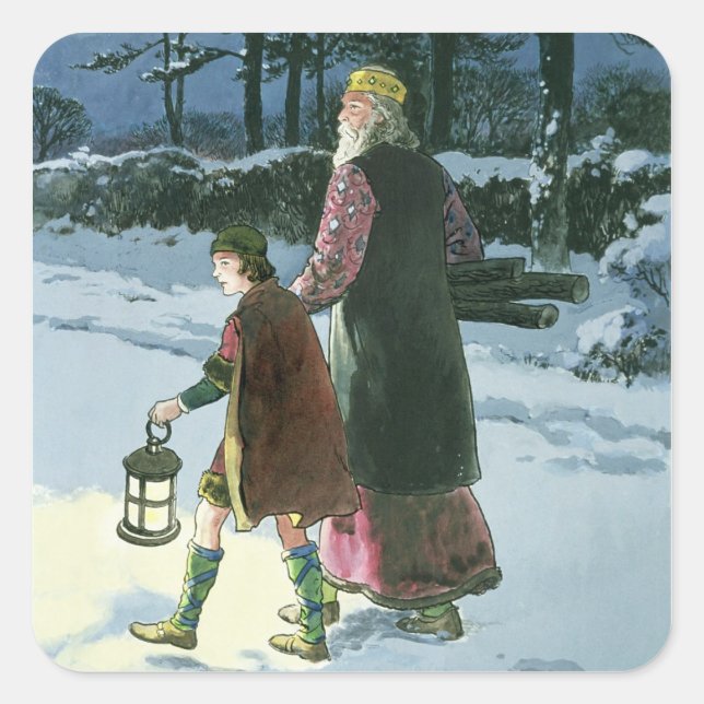 King Wenceslas (c.907-c.929) von "Peeps in the Quadratischer Aufkleber (Vorderseite)