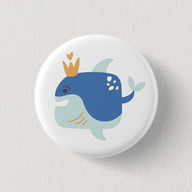 King Whale Button (Vorderseite)