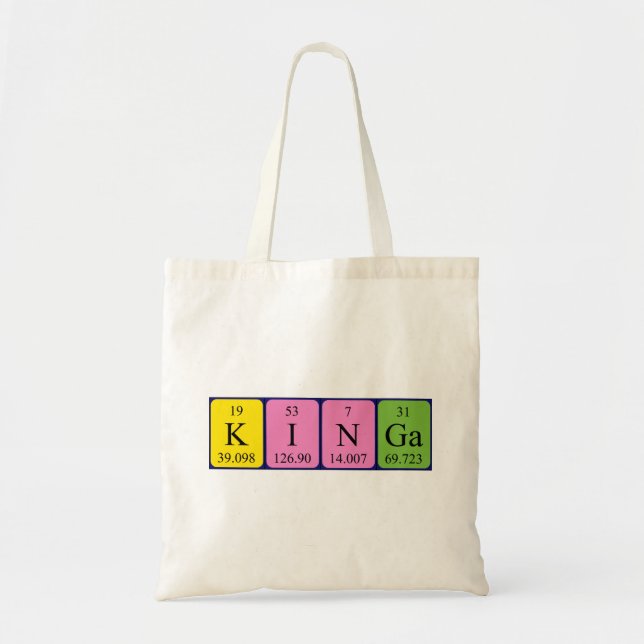 Kinga Periodischer Tabellenname Tragetasche (Vorne)