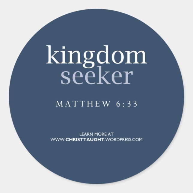 Kingdom Seeker Sticker (Vorderseite)