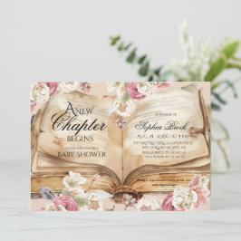 Kingdom Storybook  Flowers Books Baby Shower Einladung