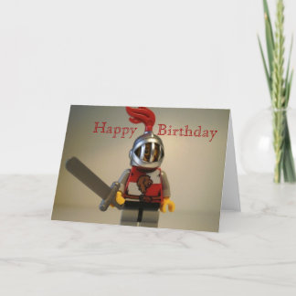 Kingdoms Lion Knight Minifig Happy Birthday Card Karte