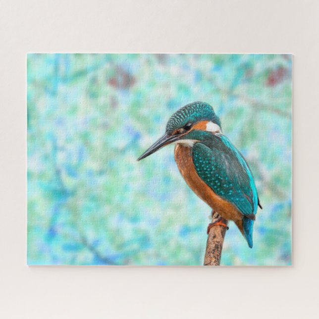 Kingfisher Bird Blue Abstrakt (Horizontal)