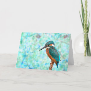 Kingfisher Bird Blue Abstrakt Karte