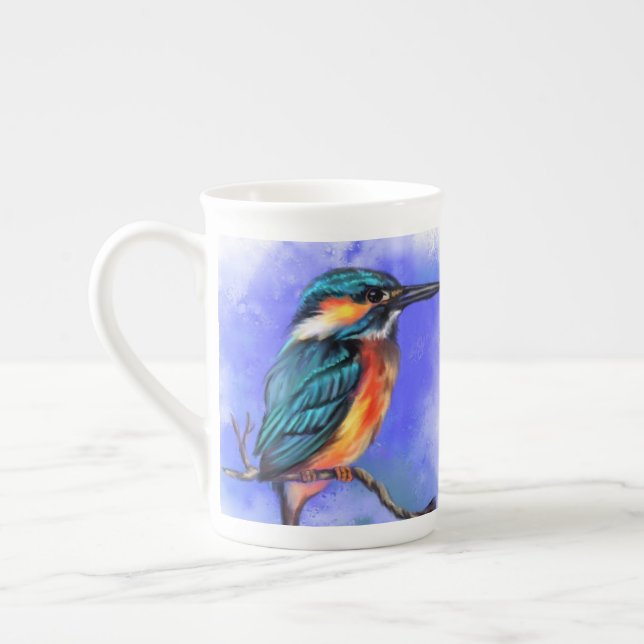 Kingfisher Bird Tasse Paianting (Links)
