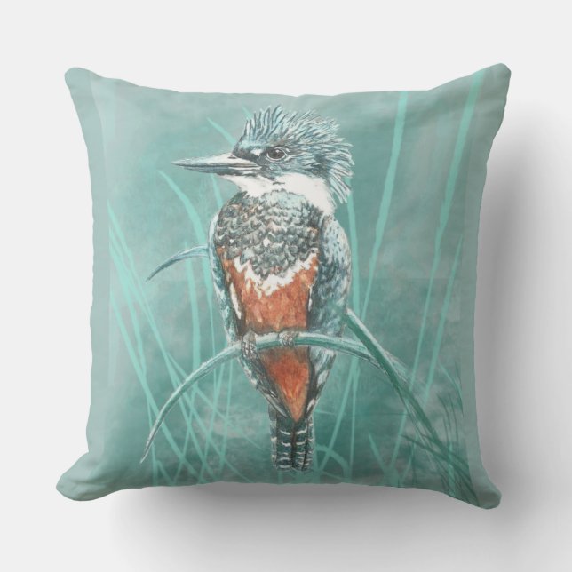 Kingfisher Bird Wilhelm Tell Kissen (Vorderseite)