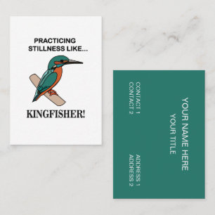 Kingfisher, der die Stille wie Kingfisher praktizi Visitenkarte