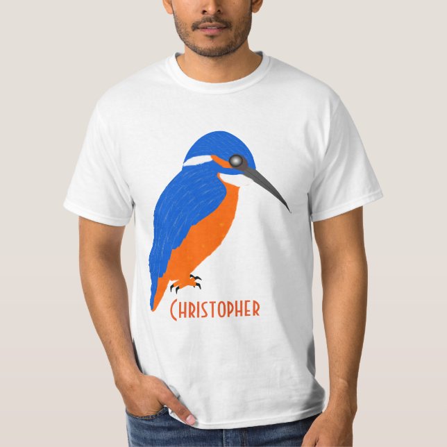 Kingfisher Design Personalisiert T-Shirt (Vorderseite)