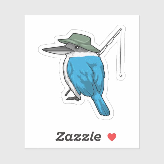 Kingfisher Fisher Angelrute Aufkleber (Blatt)