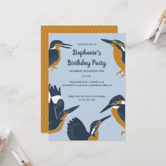 Kingfisher Illustrations Bird Lovers Party Einladung