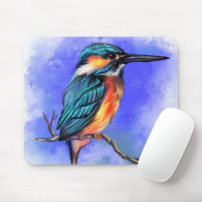 Kingfisher Mouse Pad Mousepad (Mit Mouse)