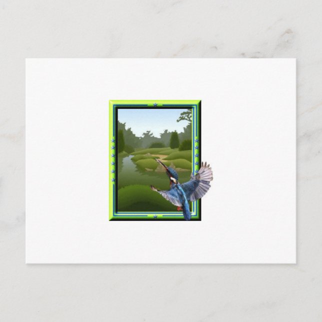 Kingfisher Postkarte (Vorderseite)