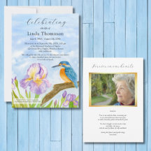  Kingfisher Purple Irises Celebration of Life