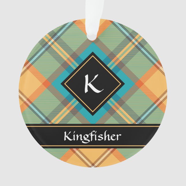 Kingfisher Tartan Ornament (Vorderseite)