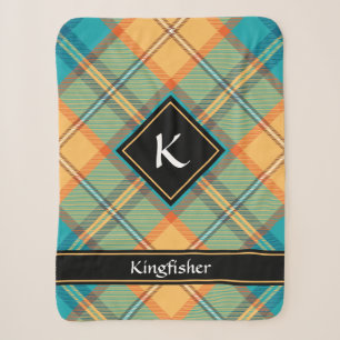 Kingfisher Tartan Sherpa Blanket Sherpadecke