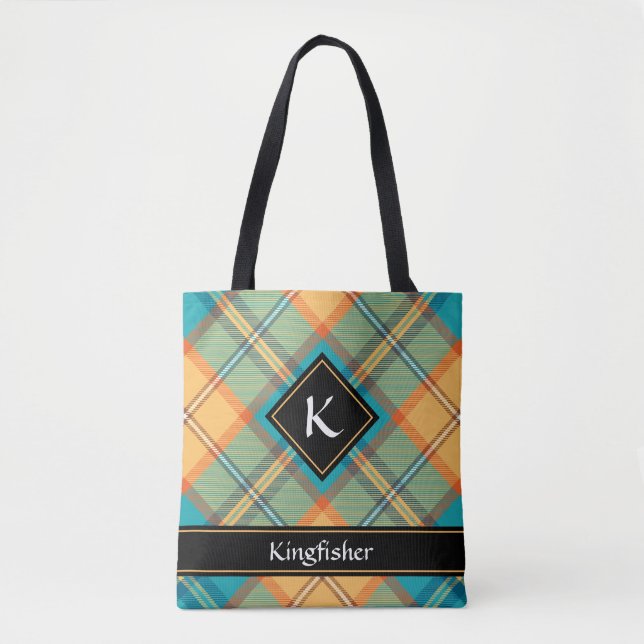 Kingfisher Tartan Tote Bag Tasche (Vorderseite)