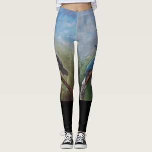 Kingfisher Titmouse Bird Nature Lovers Leggings
