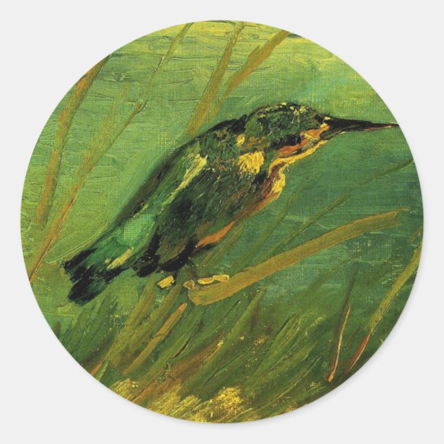 Kingfisher von Vincent van Gogh Runder Aufkleber (Vorderseite)