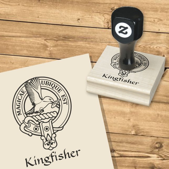 Kingfisher Wappen Rubber Briefmarke Gummistempel (Von Creator hochgeladen)