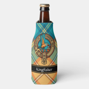 Kingfisher Wappen über Tartan Flasche Cooler Flaschenkühler