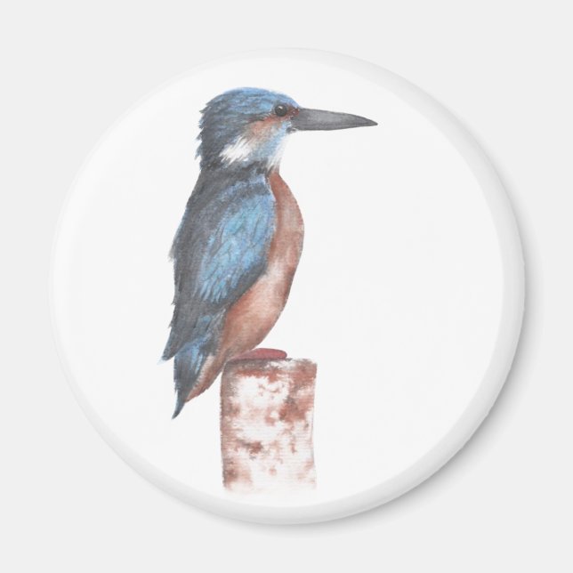 Kingfisher Watercolor Magnet (Vorne)