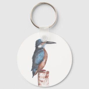 Kingfisher Watercolor Schlüsselanhänger