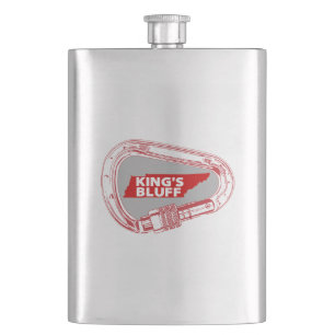King's Bluff Tennessee Rock Klettern Carabiner Flachmann