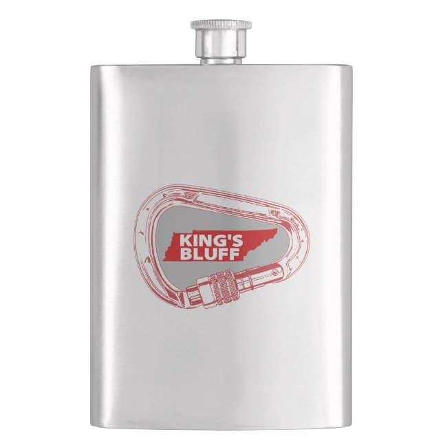 King's Bluff Tennessee Rock Klettern Carabiner Flachmann (Vorderseite)