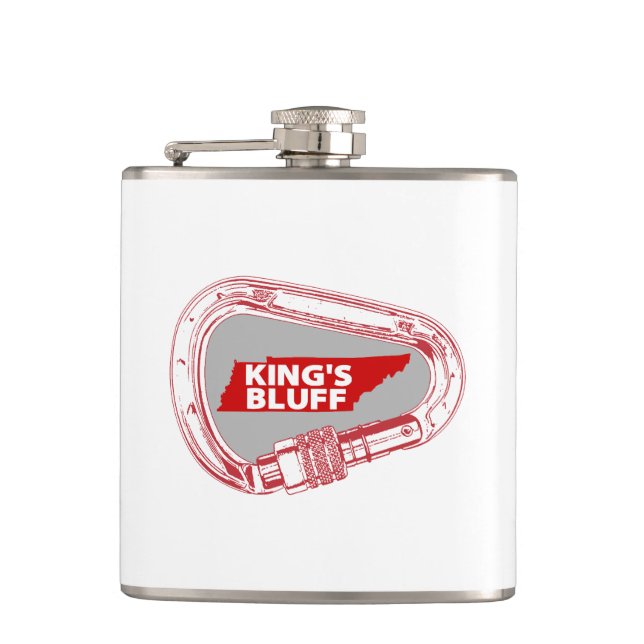 King's Bluff Tennessee Rock Klettern Carabiner Flachmann (Vorderseite)