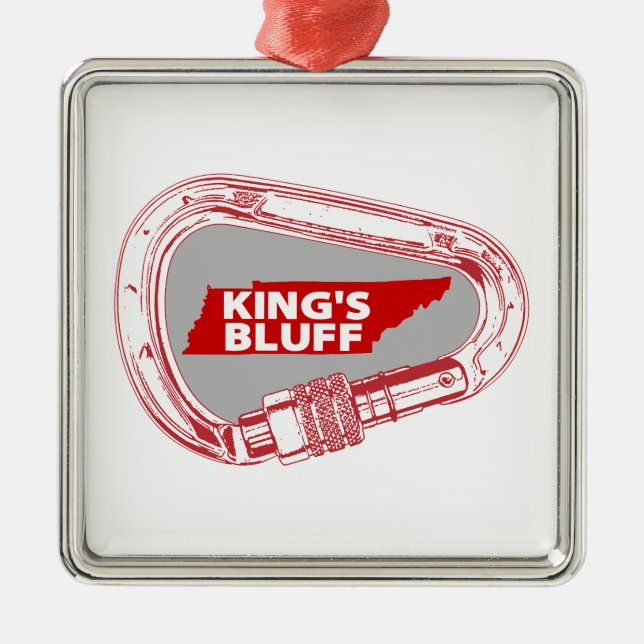 King's Bluff Tennessee Rock Klettern Carabiner Ornament Aus Metall (Vorne)