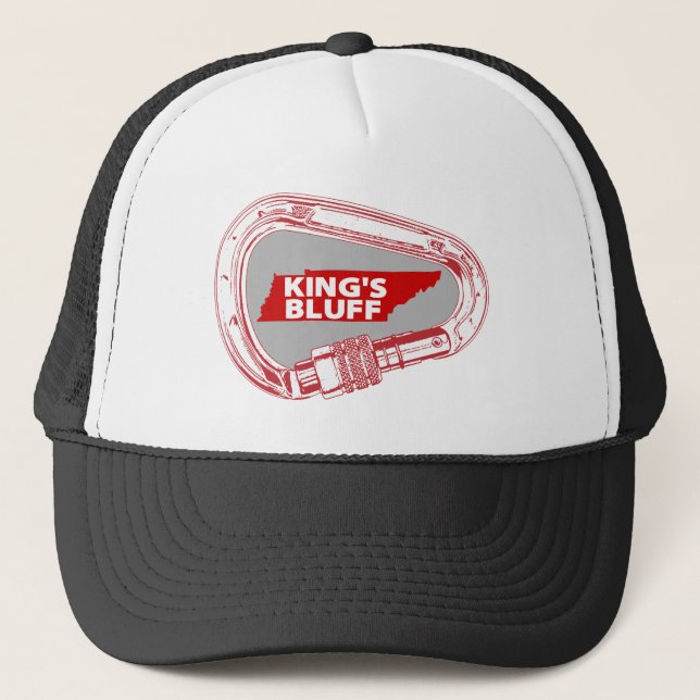 King's Bluff Tennessee Rock Klettern Carabiner Truckerkappe (Vorderseite)