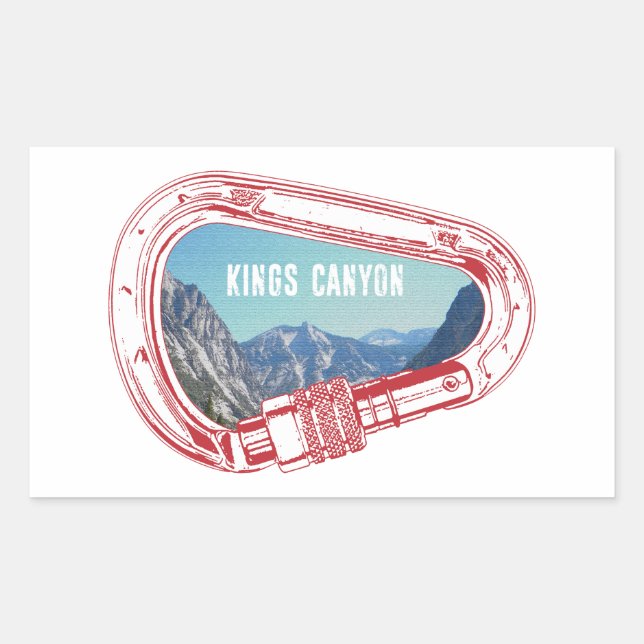 Kings Canyon Klettersteig Carabiner Rechteckiger Aufkleber (Vorderseite)