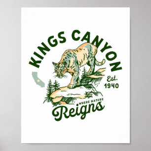 Kings Canyon National Park California Puma Kunst Poster
