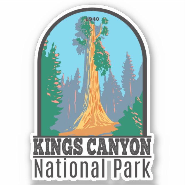 Kings Canyon National Park General Grant Tree Aufkleber (Vorderseite)
