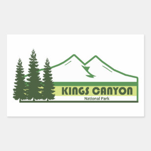 Kings Canyon National Park Grüne Streifen Rechteckiger Aufkleber
