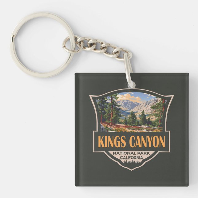Kings Canyon National Park Illustration Retro Art (Devant)