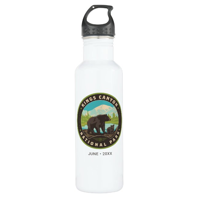 Kings Canyon National Parks Edelstahlflasche (Vorderseite)