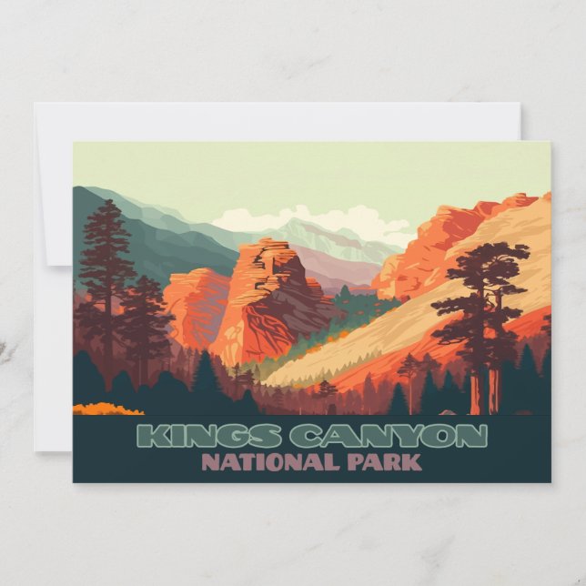 Kings Canyon Nationalpark California Einladung (Vorderseite)