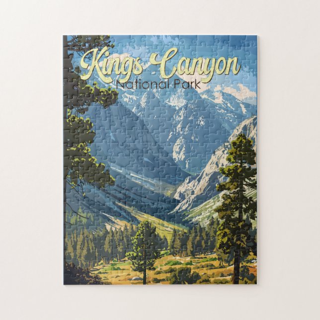 Kings Canyon Nationalpark Illustration Kunst, Dich (Vertikal)