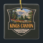 Kings Canyon Nationalpark Illustration Kunst, Dich Keramikornament<br><div class="desc">Kings Canyon Vektorgrafik Design. Der Park ist bekannt für seine riesigen Sequoia-Bäume,  insbesondere den gigantischen Grant-Baum in Grant Grove.</div>
