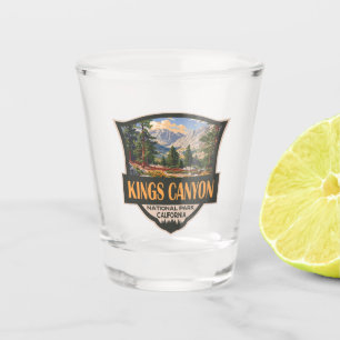 Kings Canyon Nationalpark Illustration Kunst, Dich Schnapsglas