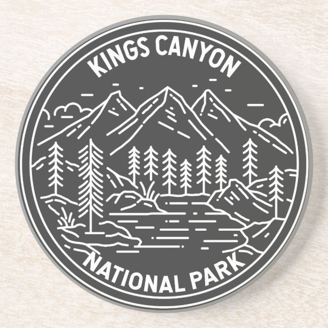 Kings Canyon Nationalpark Monoline Getränkeuntersetzer (Vorne)