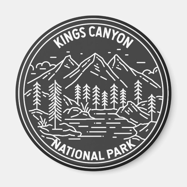 Kings Canyon Nationalpark Monoline Magnet (Vorne)